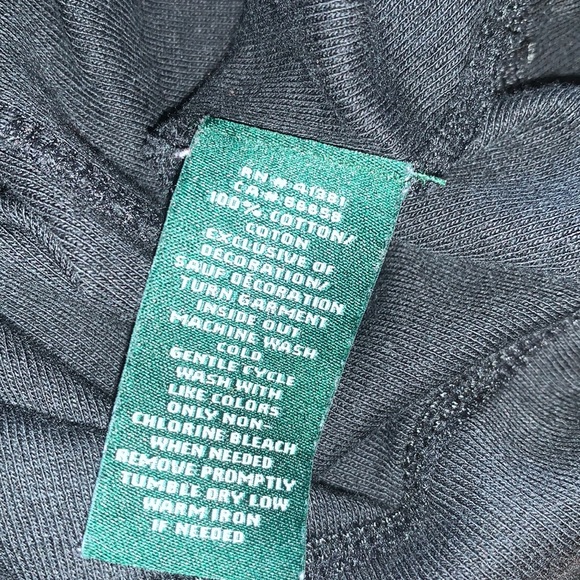Lauren Ralph Lauren T-Shirt Women's Size L Black 3/4 Sleeve Pullover T-Shirt - Picture 6 of 6